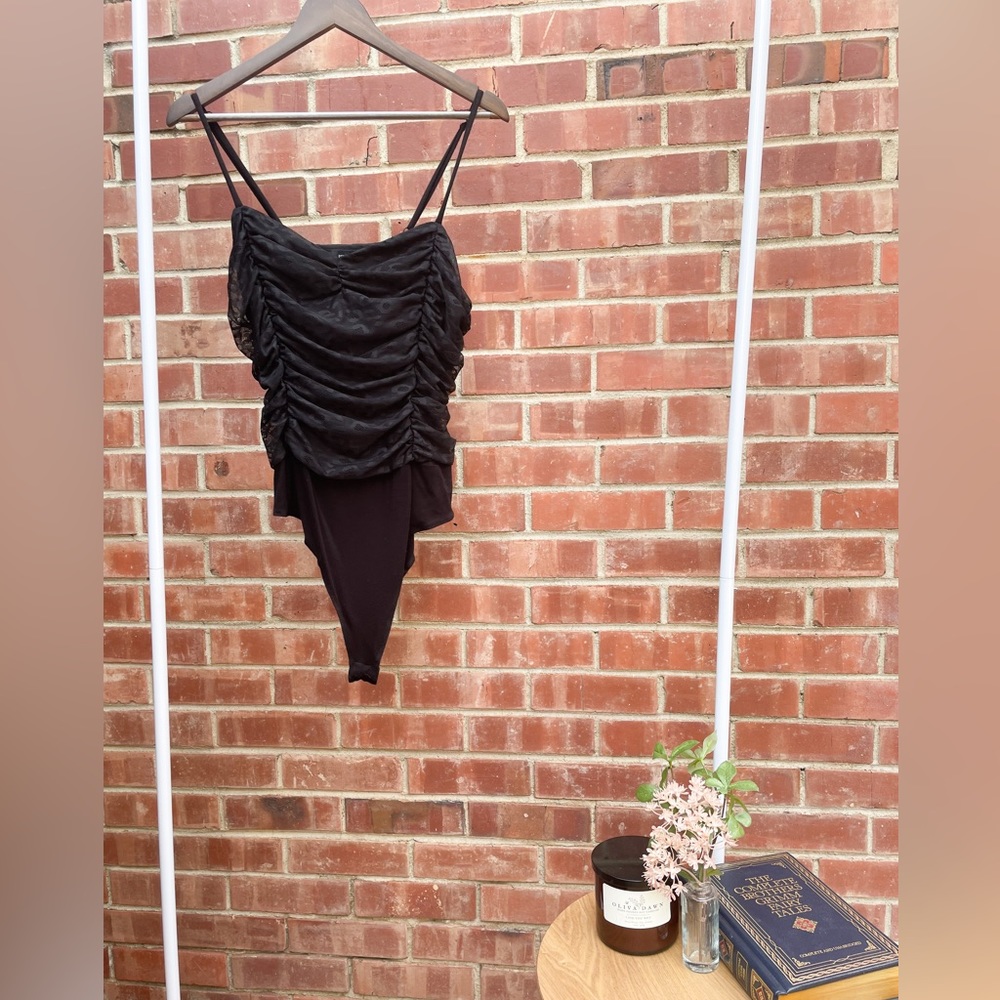 Black Printed Bodysuit